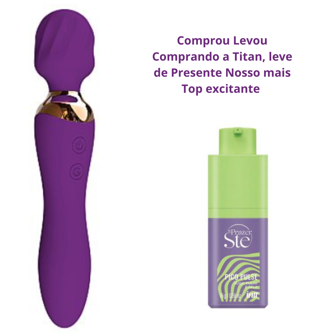 Kit Titan Extreme | Vibrador 3 em 1 com Aquecimento + Pico Pulse Uva Verde