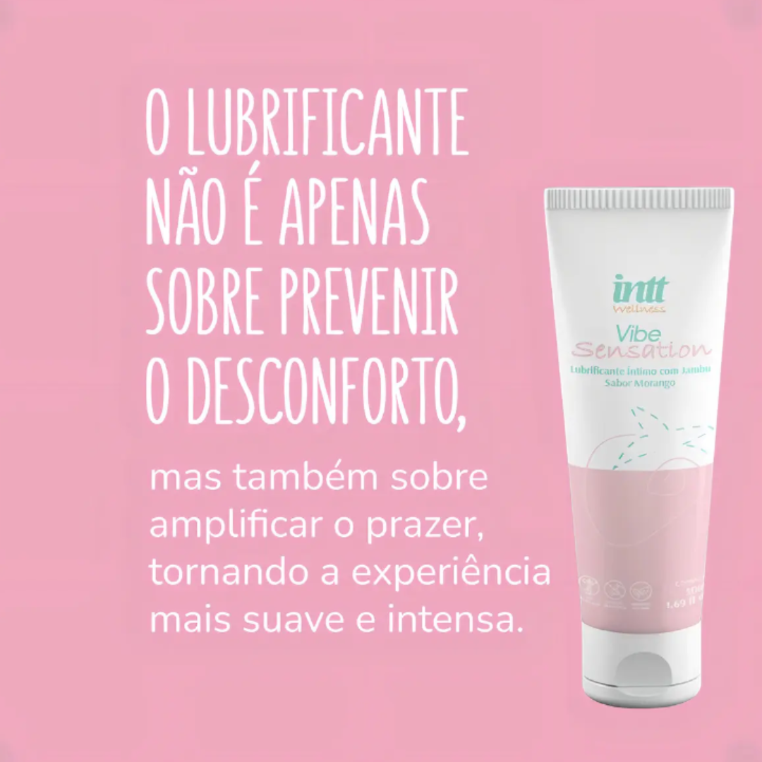 Vibe Sensation Morango — Lubrificante Íntimo efeito Vibração com Jambu