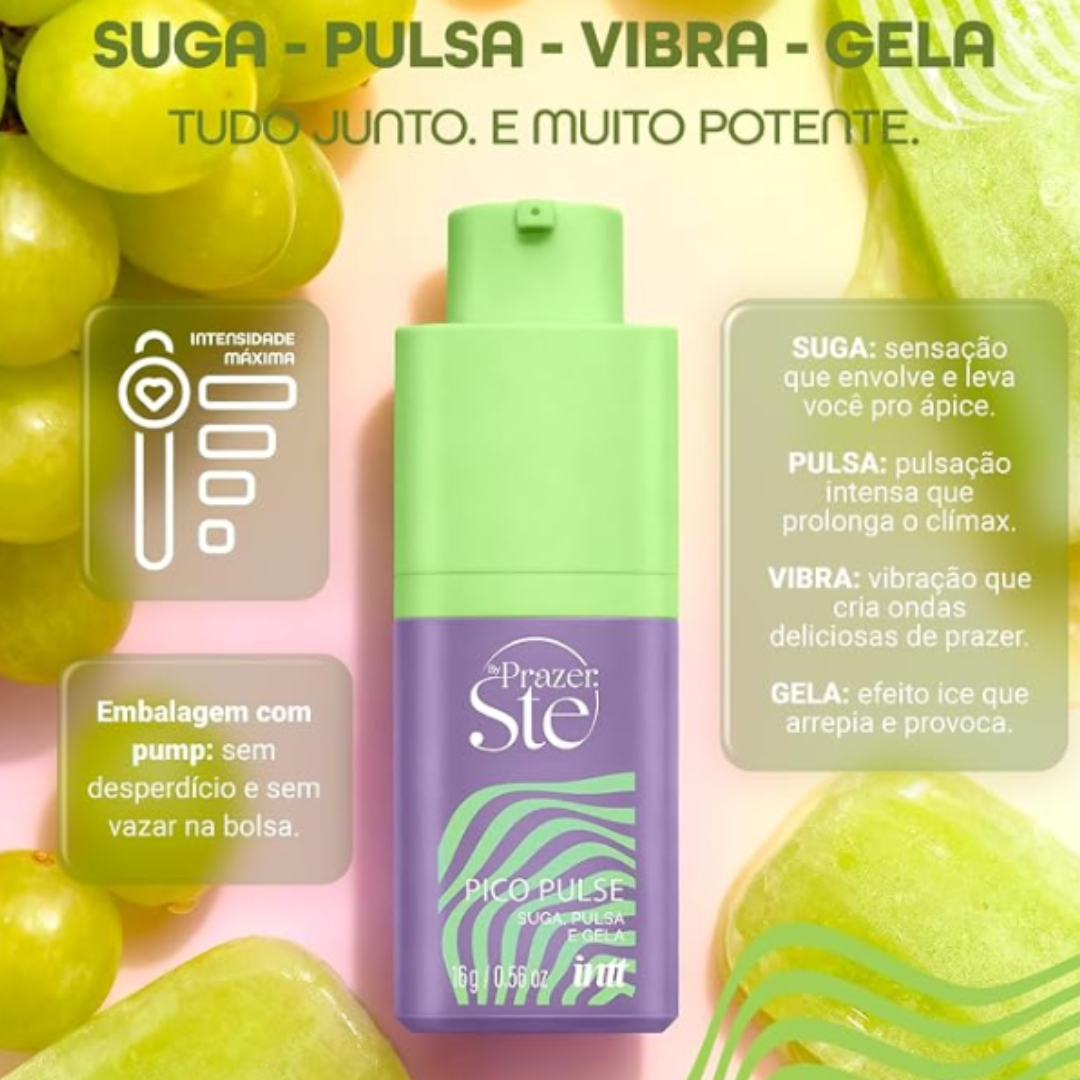 Kit Titan Extreme | Vibrador 3 em 1 com Aquecimento + Pico Pulse Uva Verde