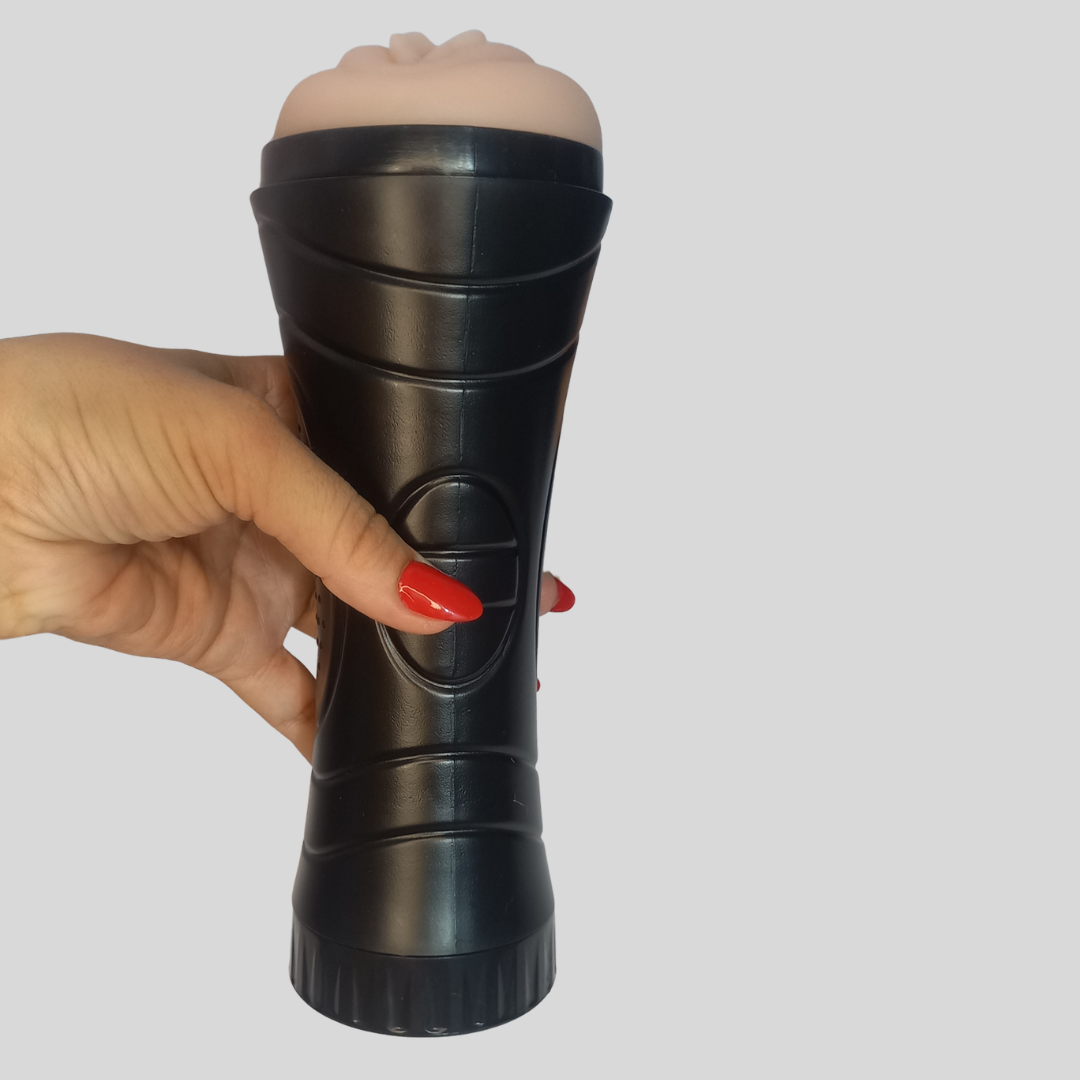 Masturbador Masculino Lanterna com Vibração | Textura Interna Estimulante