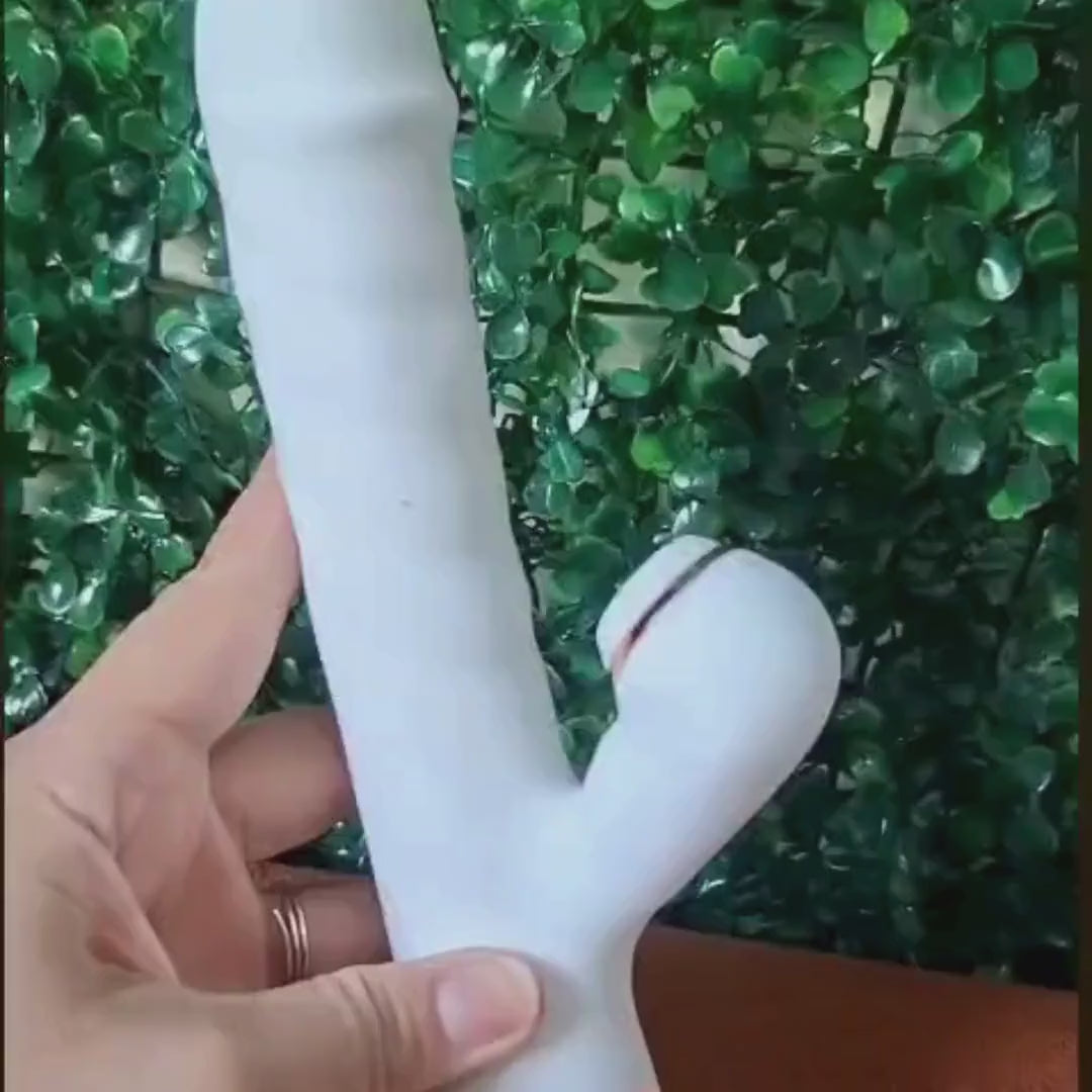 Theo — Vibrador Rabbit com Vai e Vem, Esferas e Linguinha Externa
