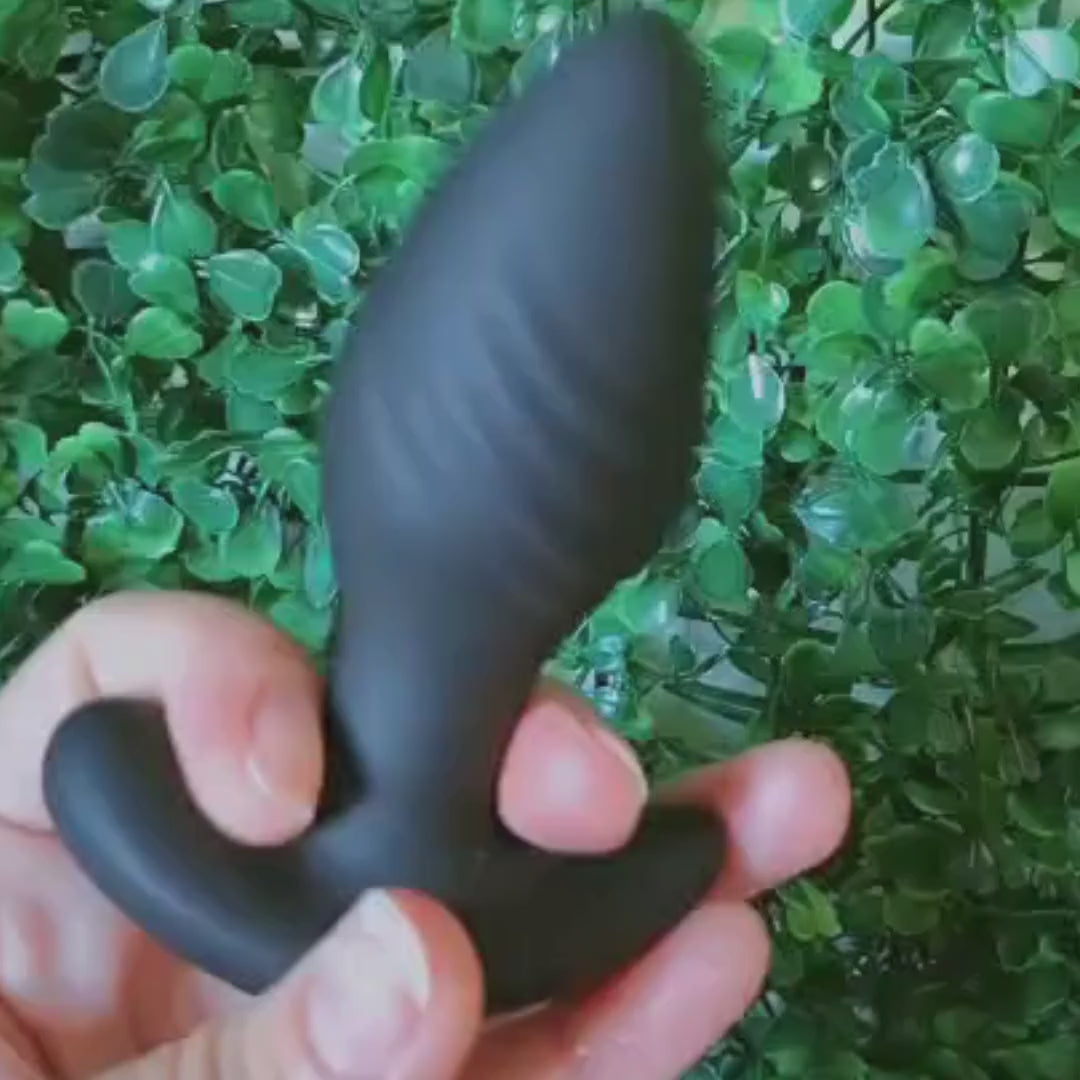 Kit Diamante - Plug Anal de Silicone com Vibro e Rotação de Esferas+ Golden Button